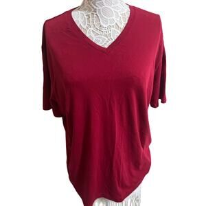 Banana Republic Red Premium Wash V Neck Tee - Womens XL EUC